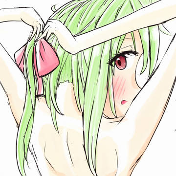 朝、髪を直す女の子