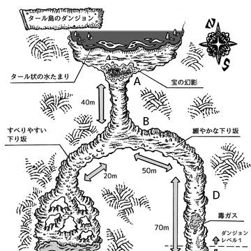 タール島のダンジョンの地図
