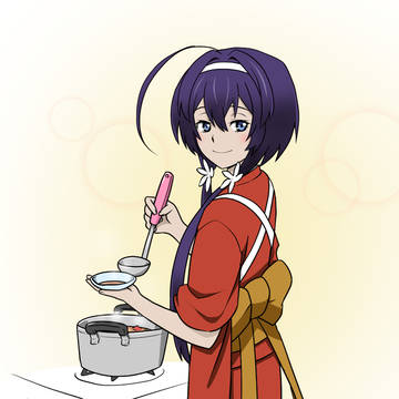 台所に立つ鏡花ちゃん