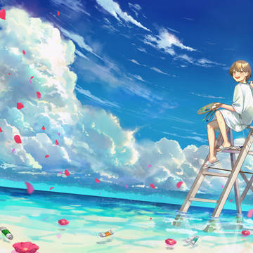 少年と海と