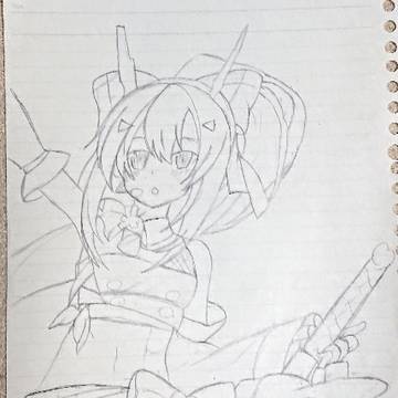 アイドル衣装の綾波模写
