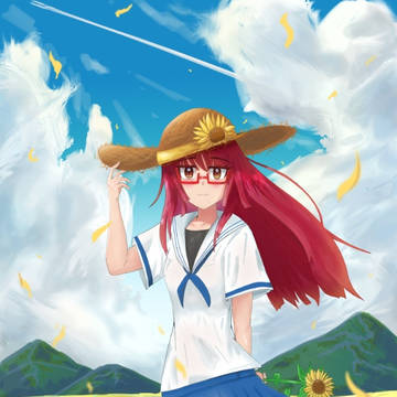 ひまわり畑　りょくちゃん