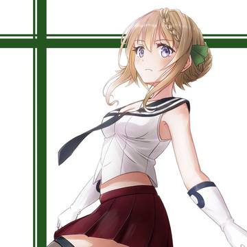 お題箱より:阿賀野型の制服を着たパース