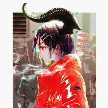 赤いダウン
