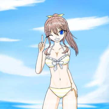山吹沙綾 水着