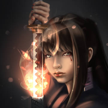 Glowing sword