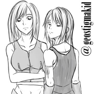 Tifa (FFVII) and Rinoa (FFVIII)