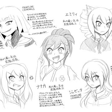 H:O:T(仮)様　作品キャラ落描きまとめ