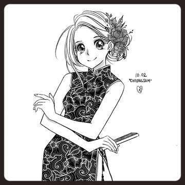 #CuteGirltober Day 2:”Cheongsam”