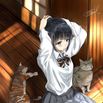 君と猫の日常　-朝-