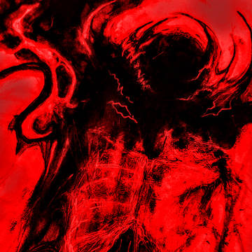 little bloody-red scraps