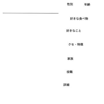 オリキャラ　テンプレート