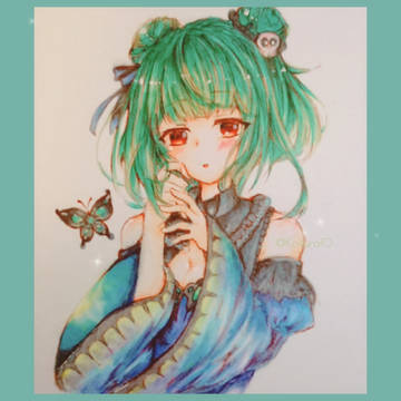 潤羽るしあちゃん初描き