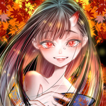 紅葉と鬼娘
