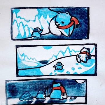 しろくまとペンギン