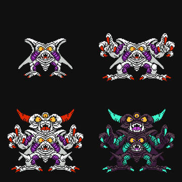 ドラクエ4 エビルプリースト形態変化 FC風ドット絵