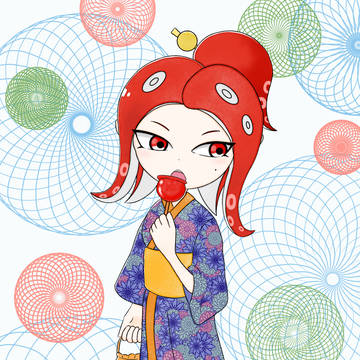 浴衣のタコガール