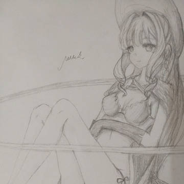 星极——寻耀改水着（铅笔画）