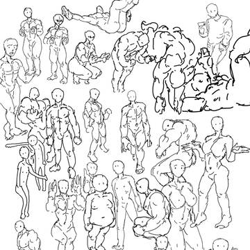 最近の人体練習落書き