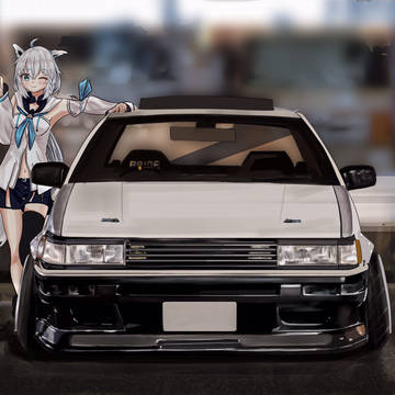 白黒狐と白黒車 ハチロクきーつね！