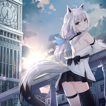 青い