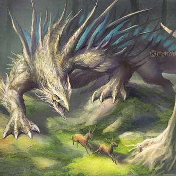 森の中のホワイトドラゴン