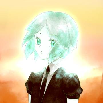 夕方。