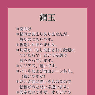 【捏造・特殊設定】鋼玉【爆切・腐向け】