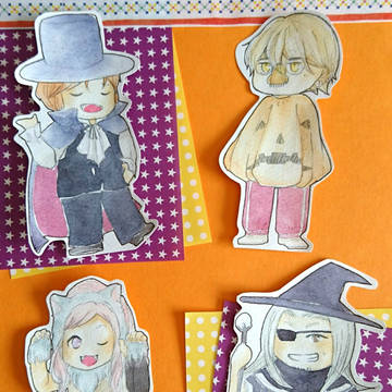 ぼたさんが描いてくれたハロウィンイラスト