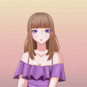 すみれ色のドレス