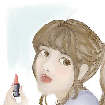 お化粧中の女の子