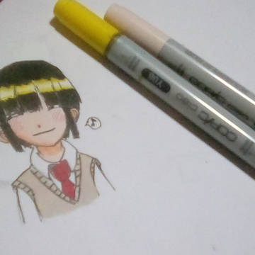 笑顔からのゲス顔描いてみた( ・∇・)