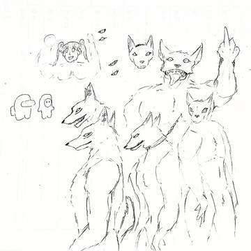 わんこ落書き
