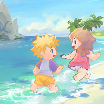 On the beach