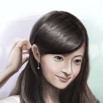 「髪をかけるしぐさ」