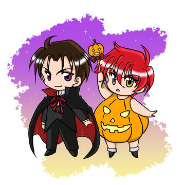 ハロウィンイラスト(ランス&レディン)