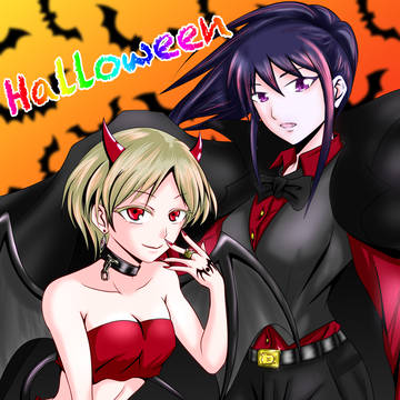 わたモテハロウィン絵