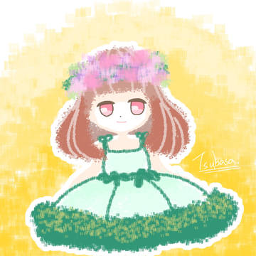 花與少女-花と少女