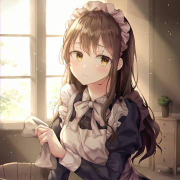 働いているメイドちゃん