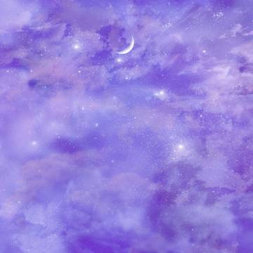 楝色の夜空と三日月