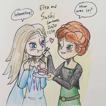Elsa and Sushi