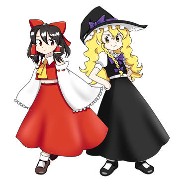 Reimu Hakurei & Marisa Kirisame