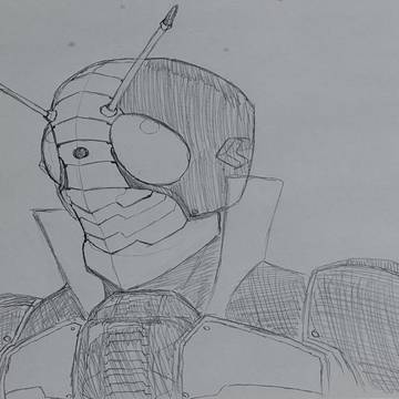 仮面ライダーの落書き