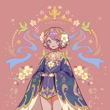 花と鳥と女の子