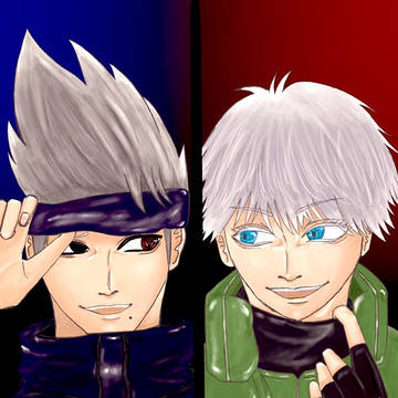 カカシ先生と五条先生の服交換してみた