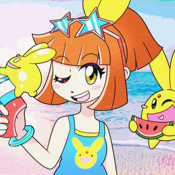 Arle Nadja at the beach