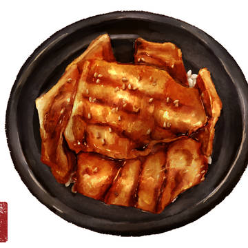 もち豚カルビ丼
