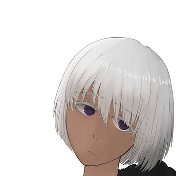 オリキャラ 銀髪＋褐色＋黒服