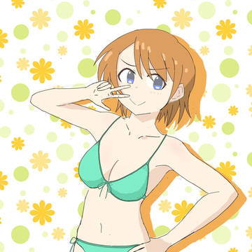 オリジナル水着どや顔女の子