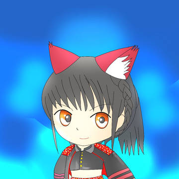 戦楽　狐々ちーりん新衣装　ディフォルメ（落書き）Ver